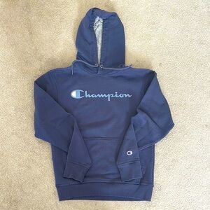 Men’s Champion Blue Pullover Hoodie size small